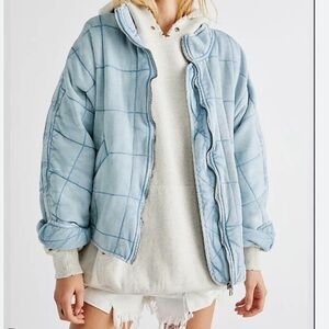 Free People Quilted Knit Dolman Jacket